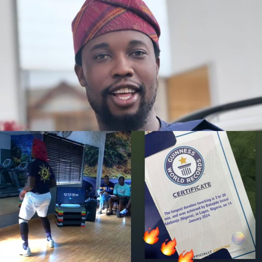 Nigerian Man Recognised By  Guinness World Record For The Longest Twerk  By An Individual