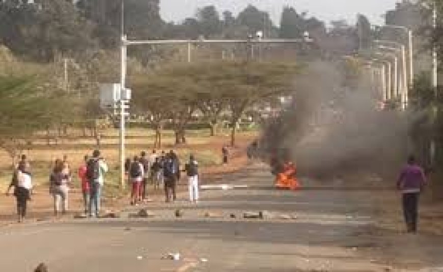 Student Protests Disrupt Transport on Magadi Road Over Water and Internet Issues